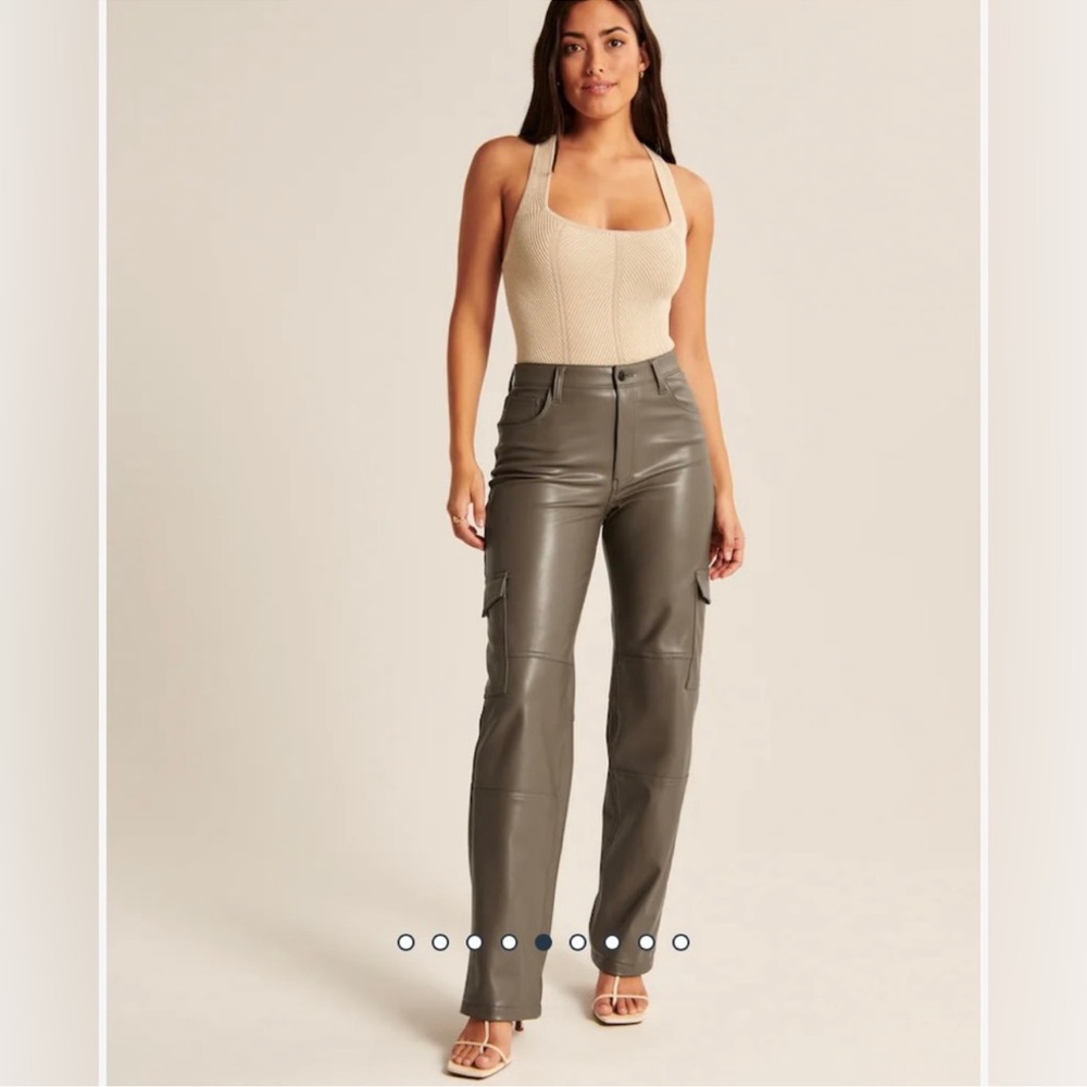 Curve Love Vegan Leather Cargo 90s Relaxed Pant